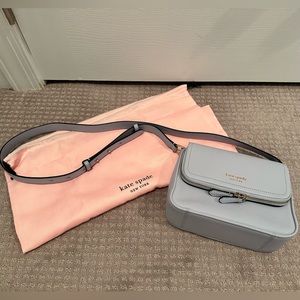 Kate Spade Run Around Large Flap Crossbody Pale Hydrangea